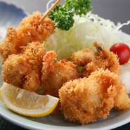 大あさりの焼き、フライ、鍋