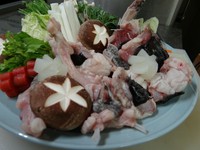 　豊浜漁港で揚がった活きたアンコウを鍋、鮟肝、唐揚げ、煮つけ等に調理いたします。
コースがお値打ちです。