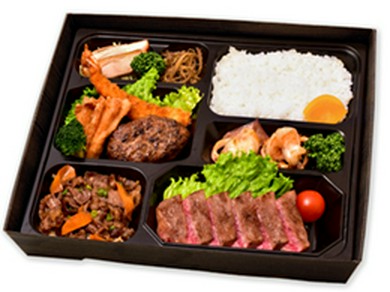 ステーキ＆ハンバーグ コンビ弁当4,860円（当日テイクアウトOK）