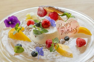 記念日のデザートプレート