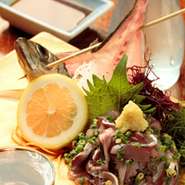 鮮度抜群のあじのたたき。お酒も進みそう