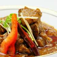 骨付き羊肉とマスタードオイル