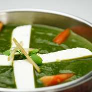 ほうれん草とカッテージチーズ