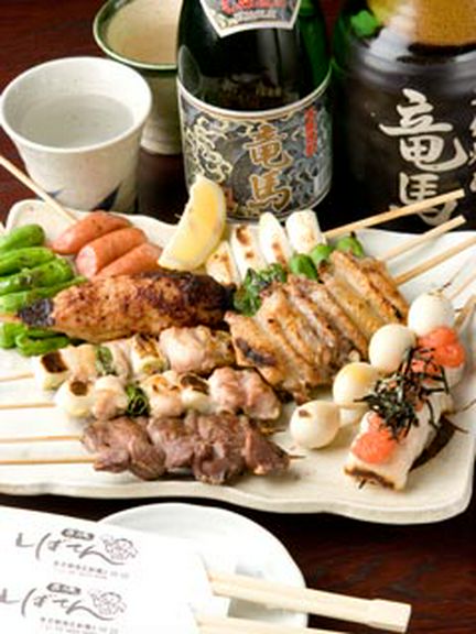 串焼と旬の刺身＆土佐の地酒で♪