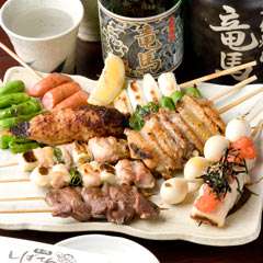 串焼と旬の刺身＆土佐の地酒で♪