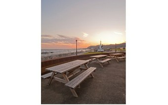 晴れた日は、ペットと一緒に仲良く食事を楽しんで！