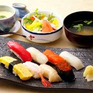 お手頃価格の握りです
