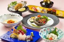 活アワビか十勝黒毛和牛の選択