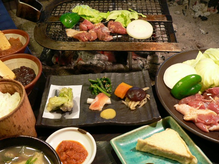 炭火鶏焼定食