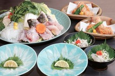 ふぐ料理の定番コースです。