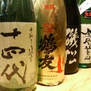 日本酒、常備20種類近くあります