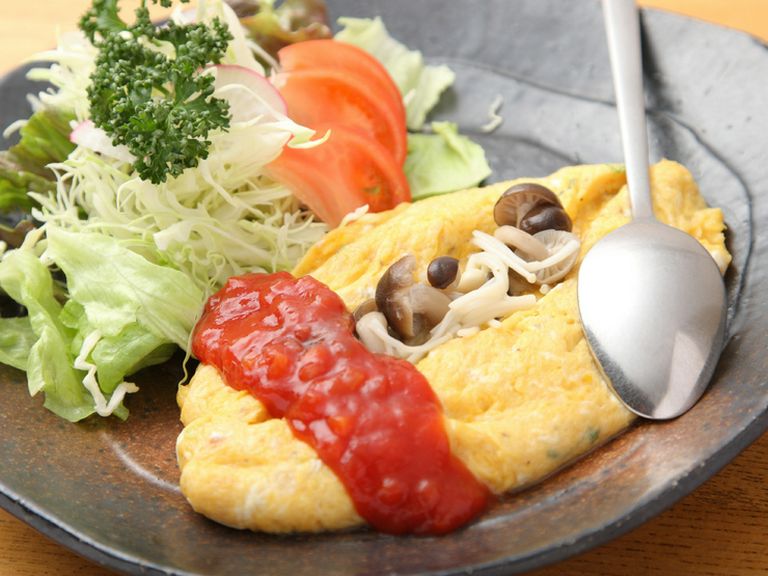 長芋ときのこのオムレツ