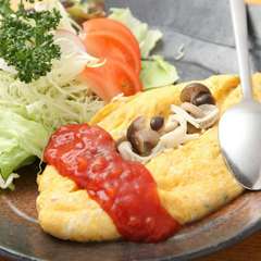 長芋ときのこのオムレツ