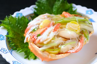 ダシを使ったホワイトソースの『かに甲羅　和風グラタン』