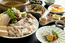 ９月下旬～3月末限定　ふぐ刺・鍋・雑炊の他、ふぐのから揚げまで付いた全8品