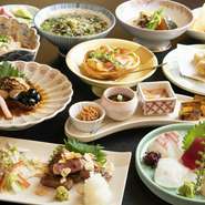 魚、肉、野菜など素材の味を活かした和食の数々