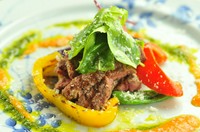 子牛のジューシーさと、ソースの大葉の爽やかさが絶妙