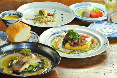 フレンチと和食を融合させた創作料理をお楽しみ下さい