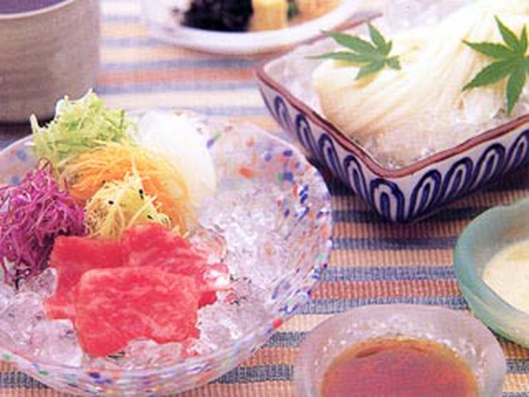 夏・和牛冷しゃぶと冷稲庭うどん