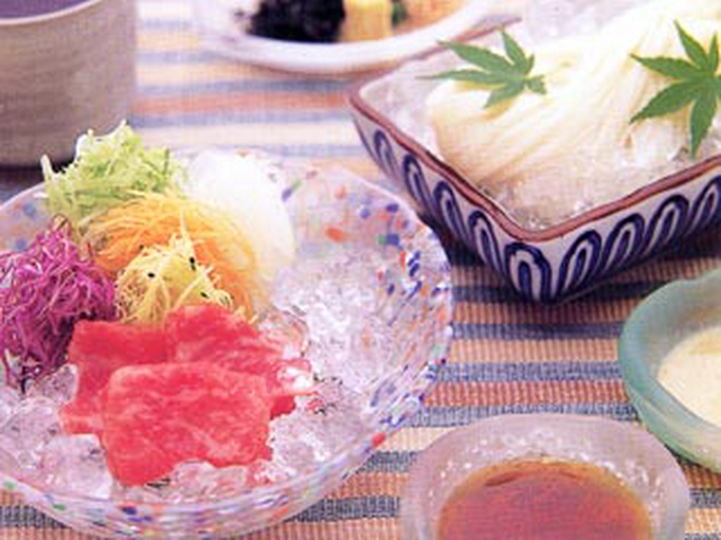 夏・和牛冷しゃぶと冷稲庭うどん