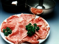 お口取り・特選肉寿き焼140ｇ・季節野菜・おうどん・デザート