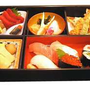 しらすかき揚げ、ひれ焼、旬彩、吸物付き、お新香付き　肝吸いは+100円