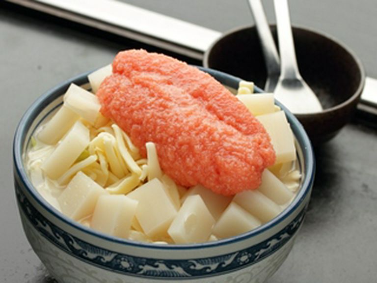 人気のトッピング「明太もちチーズもんじゃ」