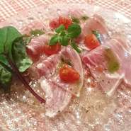生ハムのカルパッチョ
