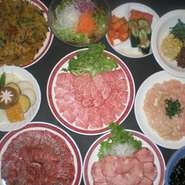 上物のお肉が入ったワンランク上のコース