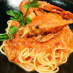 渡りがにのトマトクリームスパゲッティ