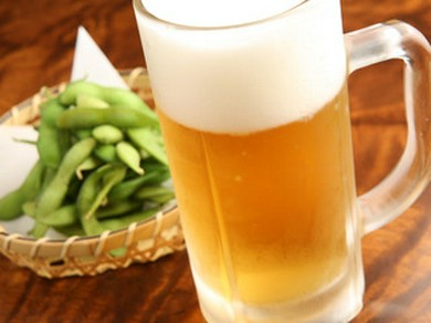 緑の中で味わうビールは格別！
