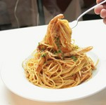 ズワイガニのトマトsauce　生パスタ　リングイネで