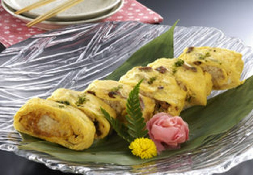 当店名物! 特製焼きたてしゃり巻玉子、だし焼き玉子