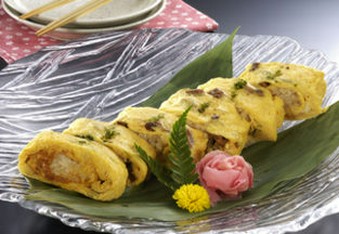 当店名物！　特製焼きたてしゃり巻玉子、だし焼き玉子