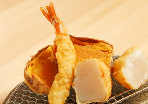 旬の食材を天ぷらに