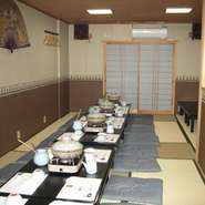 3階席は座敷席となっております。各種会合や歓送迎会などに御利用くださいませ。