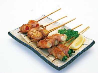 黒豚の串焼盛合せ(5種5本)