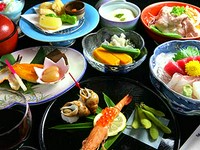 前菜・お造り・酢の物・焼き物・煮物・揚物・香物・食事・デザート