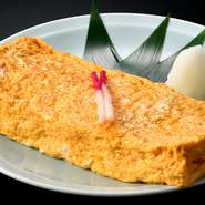 那須御用卵を使用した、とっても美味しい、だし巻き玉子をお召し上がりください。