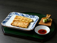 鮫皮でおろした、本ワサビ添え
単品。定食（ご飯・きも吸い・香の物、添え）も、ご用意できます