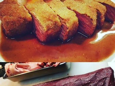 北海道産 蝦夷鹿ロースのカツレツ~鹿骨からとったソース