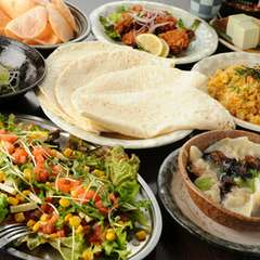 タコスや鰹のタタキなど人気料理を集めたおすすめコースです