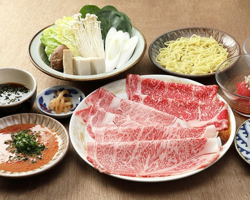 黒毛和牛3種 食べ比べしゃぶしゃぶ定食