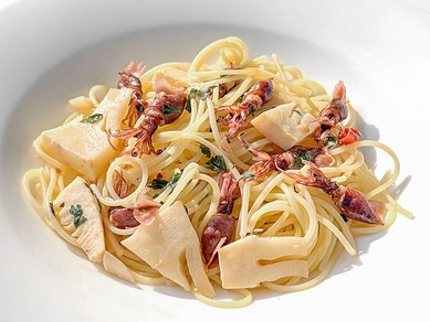 ホタルイカと竹の子のスパゲッティ