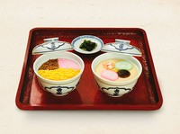 単品／茶碗むし 858円・蒸寿し 627円