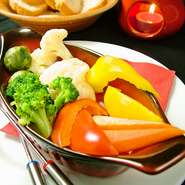 温野菜のサラダ バーニャカウダソース　