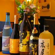 焼酎や日本酒など各種ご用意しています。