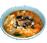 南海オリジナル味付牛バラ肉と玉子、野菜入りじっくり煮込んだ南海特製スープの辛口韓国雑炊