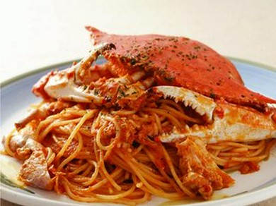 歴代人気NO.1！渡り蟹のトマトソーススパゲティ