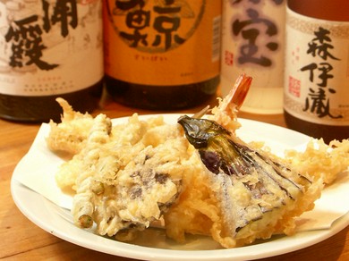 天ぷらを銘酒と共にどうぞ！